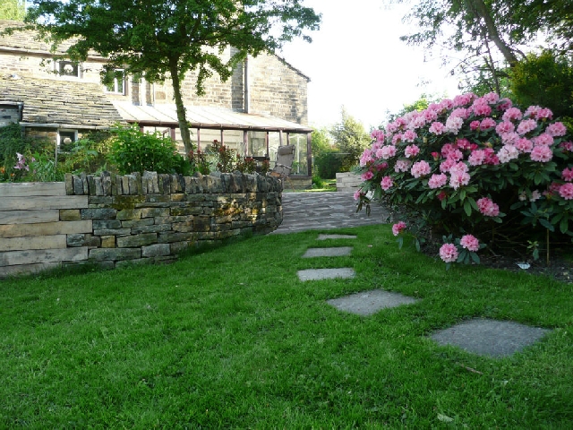 View of Ramp and Wall After Landscaping Works.