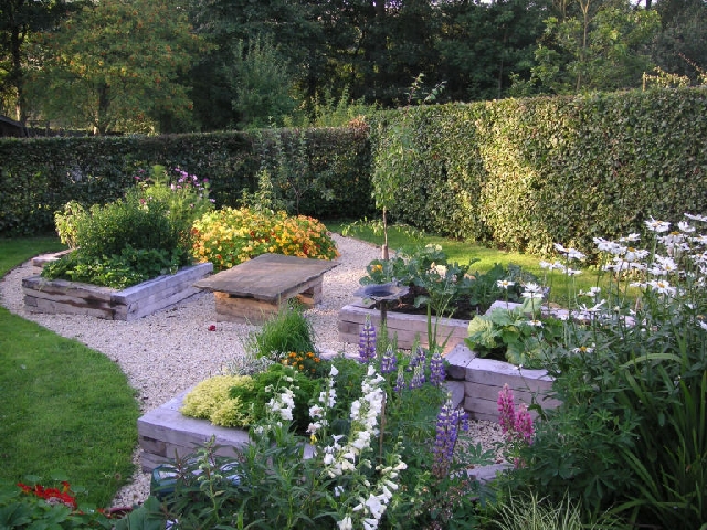 Raised Oak Planters