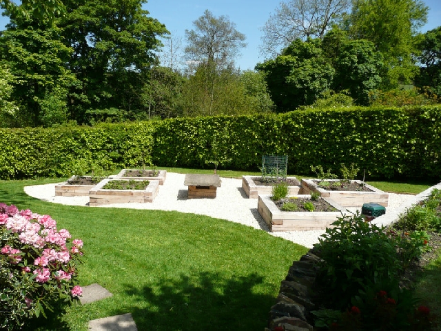 Oak Sleeper Raised Planters.