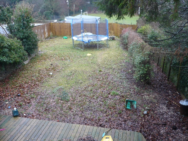 View of Garden from Balcony Before Work Commences.