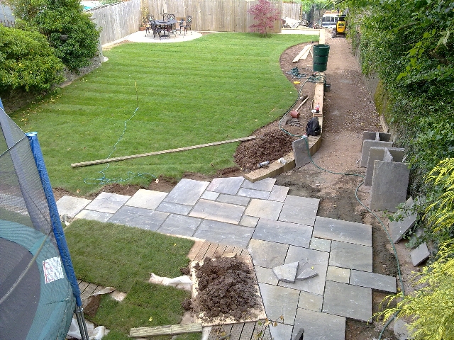 View of Garden from Balcony Whilst Garden is Under Construction.