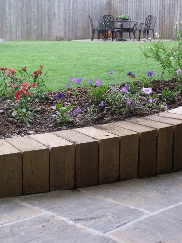 Curved Sleeper Raised Planter.